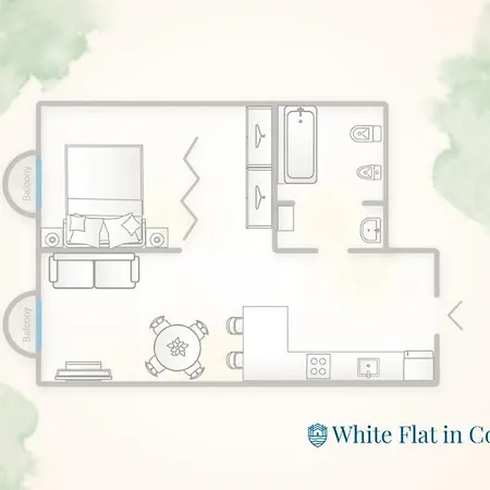 Daire White Flat In Center By Rent Como